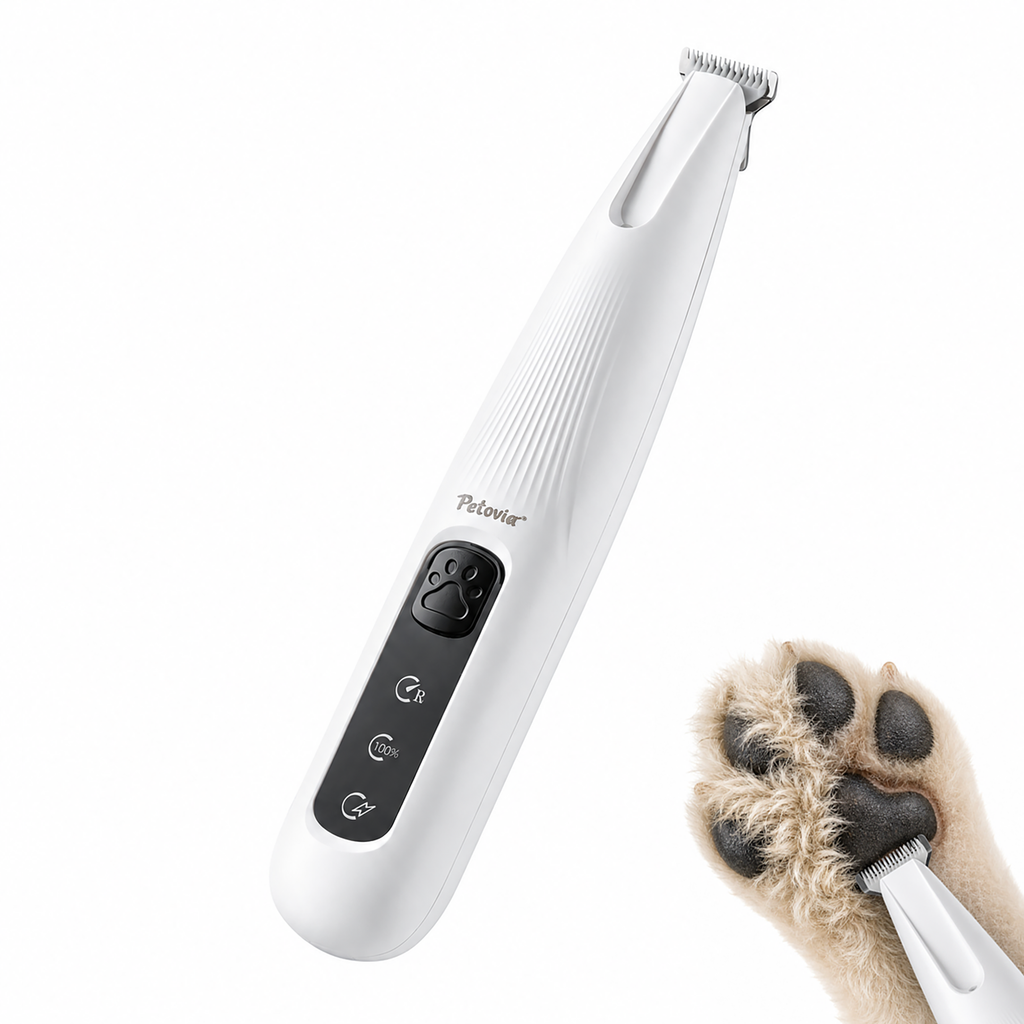 Petovia Whisper Quiet Dog Paw Trimmer & Clippers for Dogs & Cats, For Nervous Pets