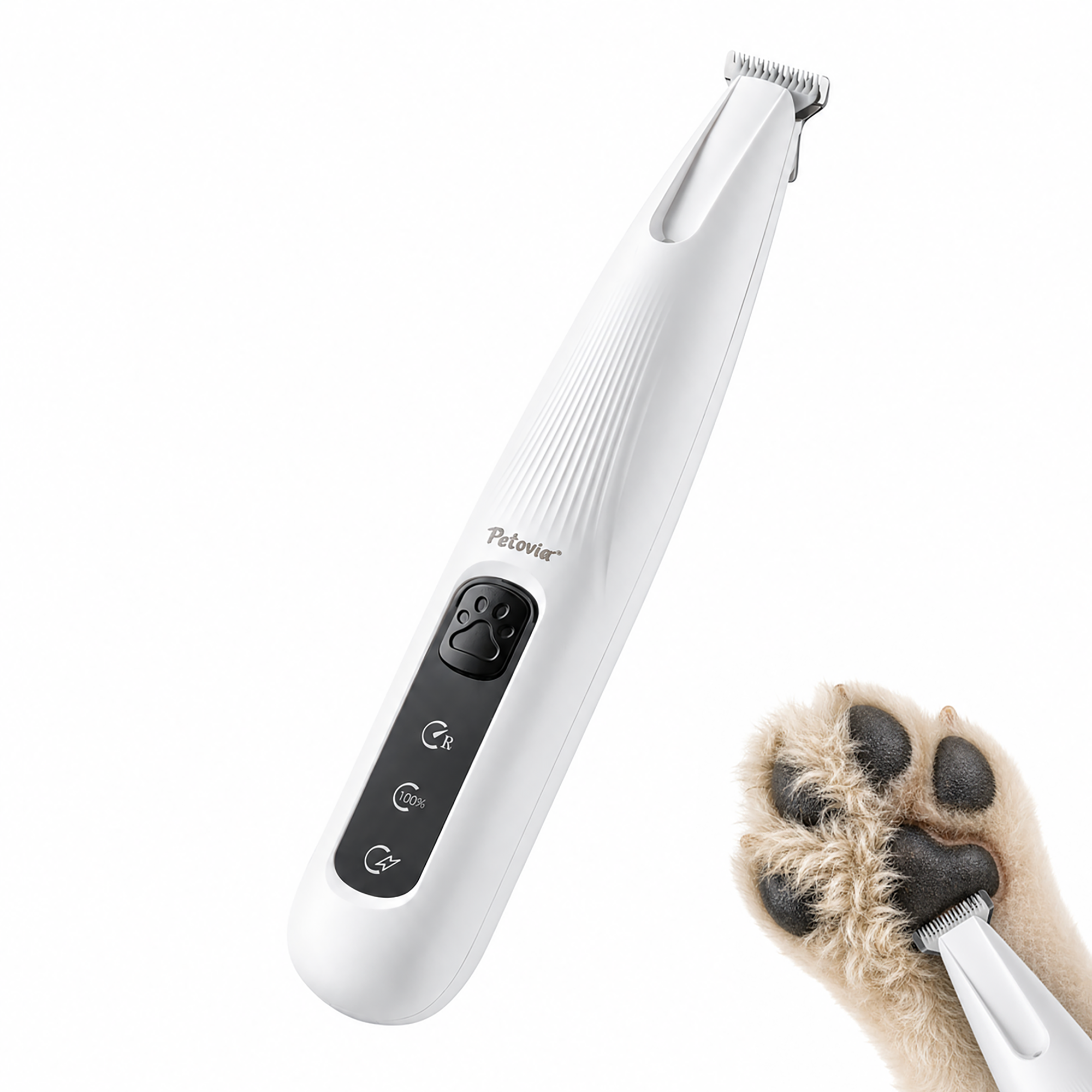 Petovia Whisper Quiet Dog Paw Trimmer & Clippers for Dogs & Cats, For Nervous Pets